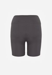Born2be - Ciemnoszare Szorty Sportowe o Fasonie Kolarek Dill. Okazja: na co dzień. Kolor: szary. Wzór: gładki. Styl: sportowy #3