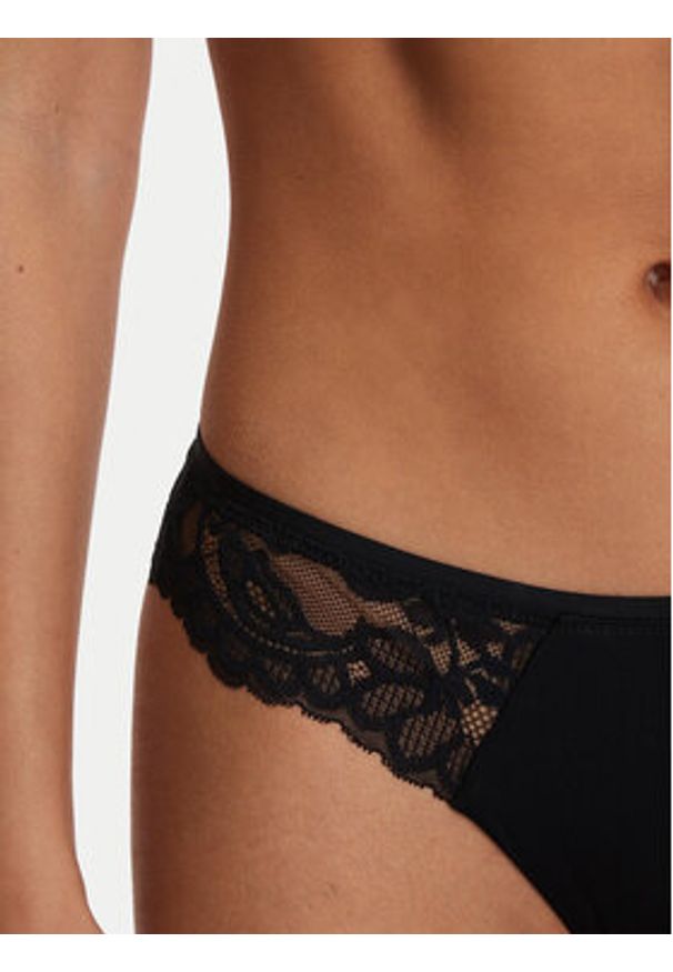 BOSS Stringi Blossom 50556195 Czarny. Kolor: czarny. Materiał: syntetyk