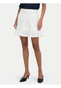 only - ONLY Spódnica mini Katti 15376205 Biały Regular Fit. Kolor: biały. Materiał: bawełna #1