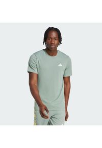 Adidas - Koszulka treningowa Train Essentials Feelready. Kolor: wielokolorowy, biały, zielony. Materiał: materiał. Sport: fitness #1