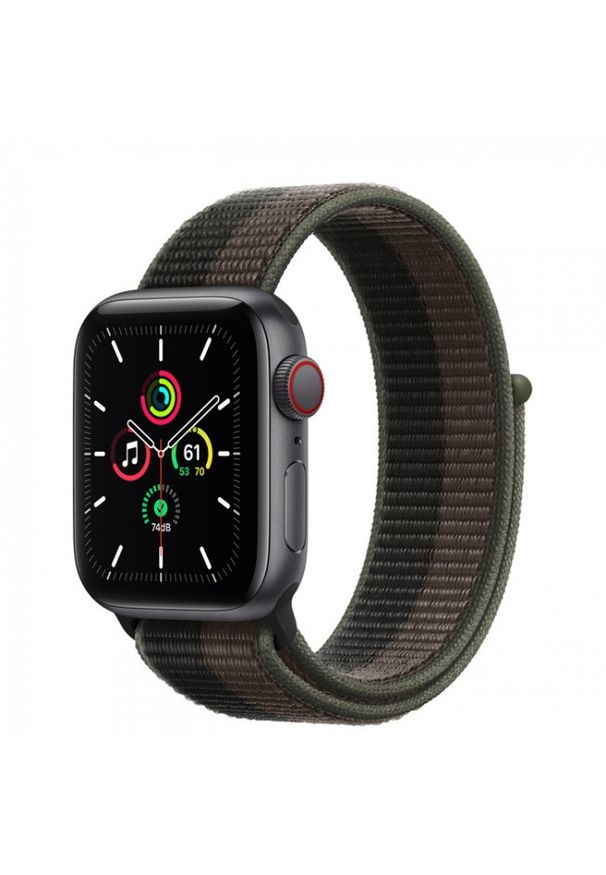 APPLE - Smartwatch Apple Watch SE GPS+Cellular 44mm aluminium, gwiezdna szarość|tornado szara opaska sportowa. Rodzaj zegarka: smartwatch. Kolor: szary. Styl: sportowy