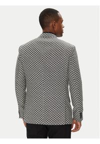 Karl Lagerfeld - KARL LAGERFELD Marynarka 155106 553115 Szary Regular Fit. Typ kołnierza: dekolt w karo. Kolor: szary. Materiał: wiskoza #4