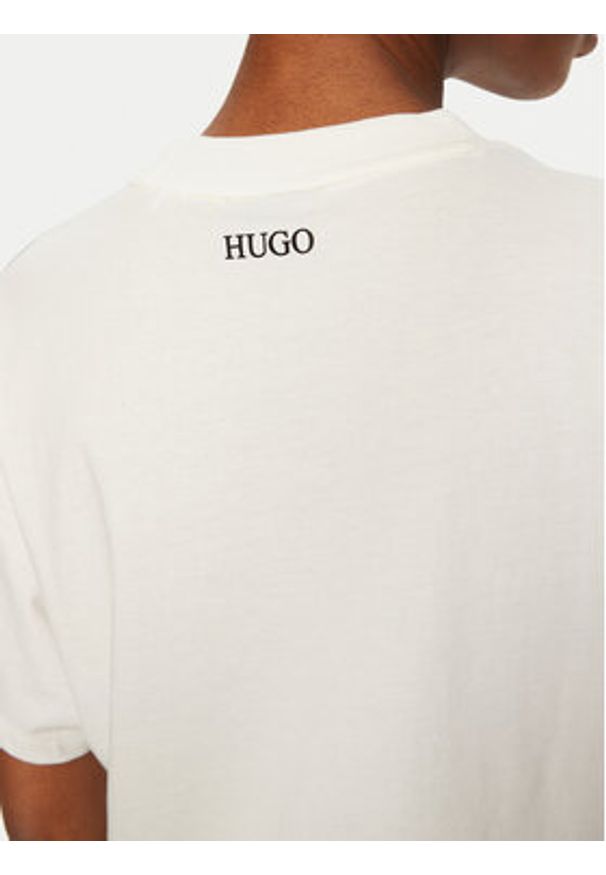 Hugo - HUGO T-Shirt Vintage Tee 50533958 Biały Relaxed Fit. Kolor: biały. Materiał: bawełna. Styl: vintage