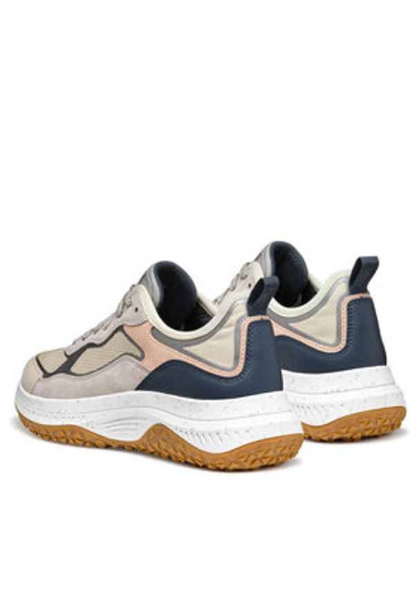 Geox Sneakersy D Oliviera + Grip D55VNA 0AS22 CH65Y Beżowy. Kolor: beżowy. Materiał: materiał