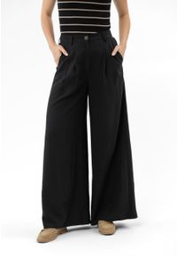 Volcano - Szerokie spodnie R-MARGA. Materiał: tkanina, wiskoza, materiał. Sezon: wiosna, lato. Styl: elegancki #1