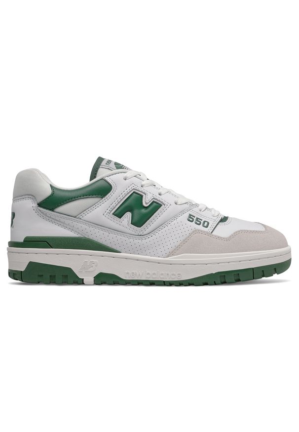 Buty unisex New Balance BB550WT1 – białe. Kolor: biały. Materiał: skóra. Szerokość cholewki: normalna