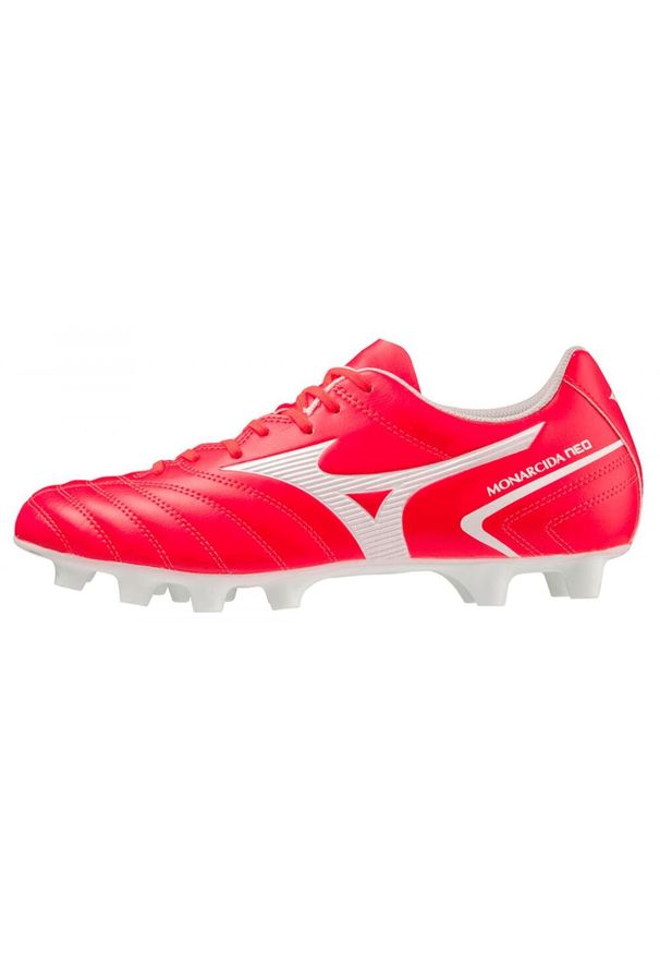 Buty piłkarskie Mizuno Monarcida Neo II Select FG. Kolor: wielokolorowy, biały, czerwony. Sport: piłka nożna