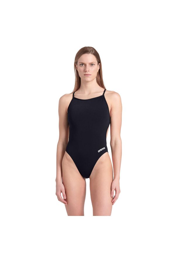 Strój do pływania Arena Solid Lace Back. Kolor: brązowy, wielokolorowy, zielony, czarny, biały