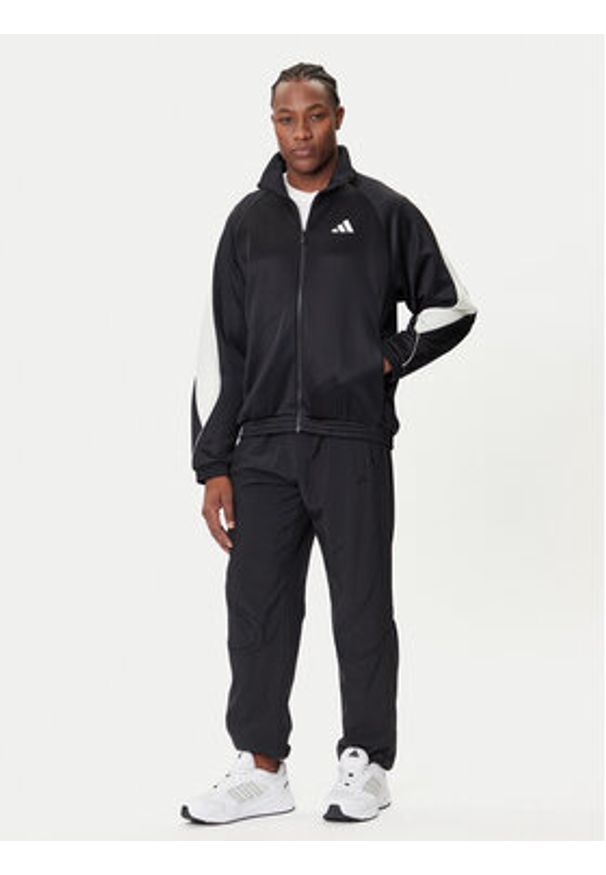 Adidas - adidas Bluza Stadium JN1821 Czarny Loose Fit. Kolor: czarny. Materiał: syntetyk, bawełna