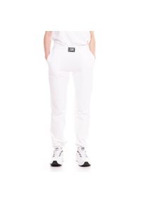 LEONE 1947 APPAREL - Damskie joggery w kolorze złotym i srebrnym. Kolor: biały. Materiał: tkanina. Sport: fitness