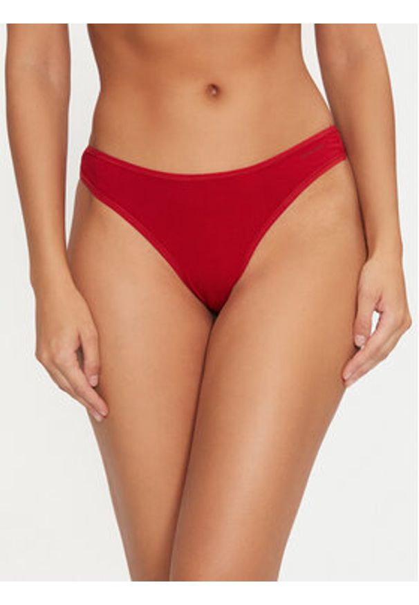 Calvin Klein Underwear Komplet 3 par stringów 000QD5217E Kolorowy. Materiał: bawełna. Wzór: kolorowy