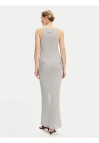 Pinko - PINKO Sukienka dzianinowa Nelson 105146 A2LO Szary Regular Fit. Kolor: szary. Materiał: wiskoza