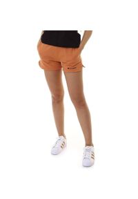 Spodenki sportowe damskie Champion Regular High Waist. Stan: podwyższony. Kolor: pomarańczowy. Materiał: bawełna