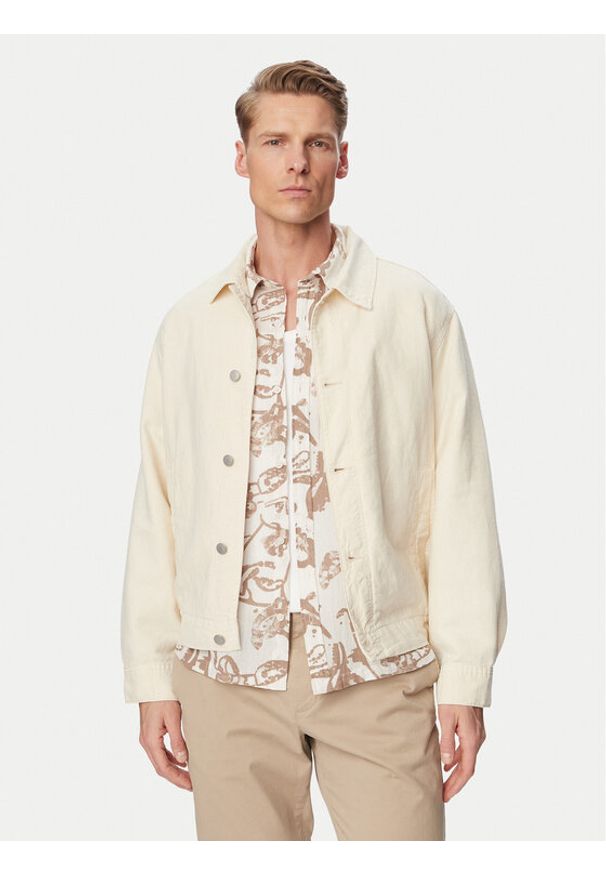 Jack & Jones Kurtka przejściowa Maine 12293219 Beżowy jasny Regular Fit. Kolor: beżowy. Materiał: bawełna, len