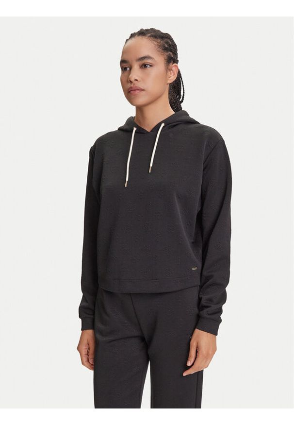 Guess Bluza V5YQ04 KBSL2 Czarny Regular Fit. Kolor: czarny. Materiał: syntetyk