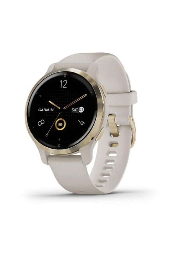 GARMIN - Zegarek sportowy Garmin Venu 2S jasnozłoty. Rodzaj zegarka: smartwatch. Kolor: złoty. Styl: sportowy