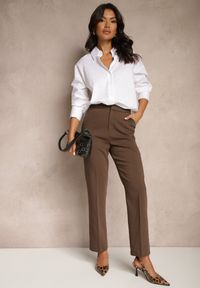 Renee - Biała Casualowa Koszula z Bawełny Naliraella. Okazja: na co dzień. Kolor: biały. Materiał: bawełna. Styl: casual #4