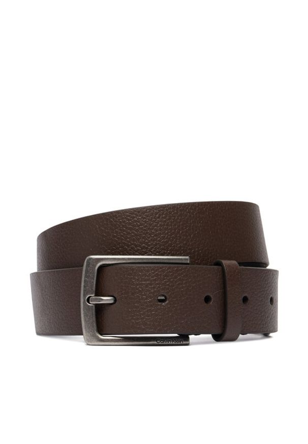 Calvin Klein Pasek Casual Pin Buckle Pebble 35Mm LV04D7095G Brązowy. Kolor: brązowy. Materiał: skóra. Styl: casual