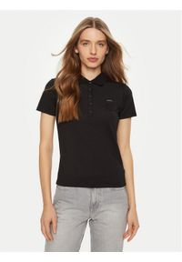 Guess Polo W5RP4 7KARS2 Czarny Regular Fit. Typ kołnierza: polo. Kolor: czarny. Materiał: bawełna #1