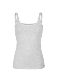Top damski Fila szary XS. Kolor: szary. Materiał: bawełna, poliester, elastan