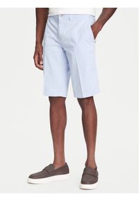 Robe di Kappa Szorty materiałowe Oris 600BTI0 Błękitny Slim Fit. Kolor: niebieski. Materiał: bawełna