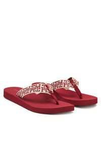 TOMMY HILFIGER - Tommy Hilfiger Japonki Corportate Sandal FW0FW09610 Czerwony. Kolor: czerwony. Materiał: materiał #6
