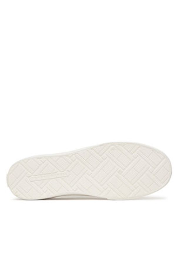 TOMMY HILFIGER - Tommy Hilfiger Sneakersy Th Low Profile Vulc Canvas FW0FW09102 Beżowy. Kolor: beżowy. Materiał: materiał