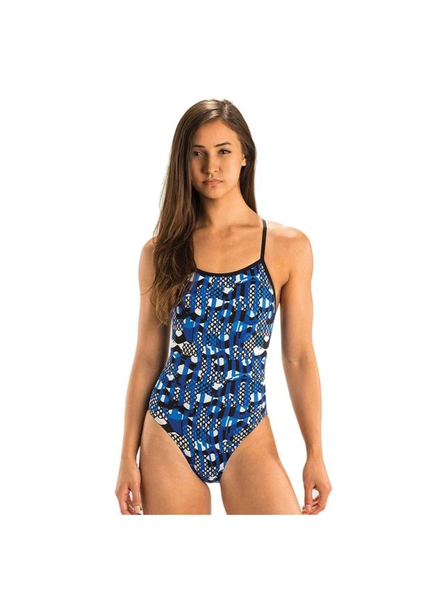 DOLFIN - Strój Kąpielowy Dolfin Reliance Veyron V Back – Niebieski – Rozmiar 26. Kolor: niebieski. Wzór: nadruk
