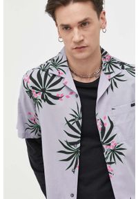 Billabong koszula bawełniana męska kolor fioletowy regular. Kolor: fioletowy. Materiał: bawełna. Długość rękawa: krótki rękaw. Długość: krótkie #2