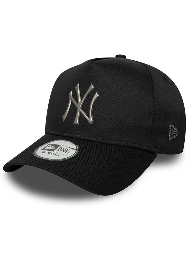 Czapka unisex New Era New York Yankees MLB Metallic 9FORTY E-Frame 60771870 - czarna. Kolor: czarny. Materiał: poliester, bawełna, materiał. Styl: elegancki, klasyczny