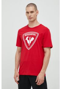 Rossignol t-shirt bawełniany kolor czerwony z nadrukiem. Okazja: na co dzień. Kolor: czerwony. Materiał: bawełna. Wzór: nadruk. Styl: casual #5
