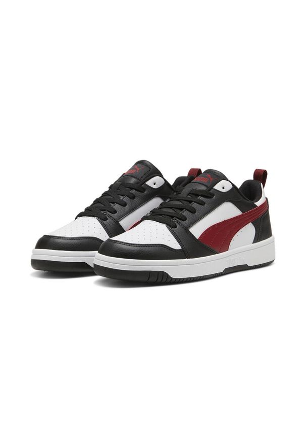 Puma - Buty do chodzenia męskie PUMA Rebound V6 Low. Kolor: biały, czerwony, wielokolorowy. Sport: turystyka piesza