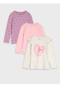 Sinsay - Koszulki 3 pack - wielobarwny. Materiał: bawełna. Długość rękawa: długi rękaw. Długość: długie #1