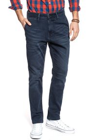 Mustang - MUSTANG RealX Chino MĘSKIE SPODNIE ROZCIĄGLIWE JEANS DRES Dark Blue Denim 1008081 5000 883. Materiał: dresówka, denim, jeans