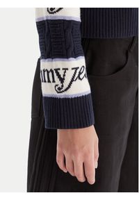 Tommy Jeans Sweter DW0DW21682 Granatowy Regular Fit. Kolor: niebieski. Materiał: bawełna #4