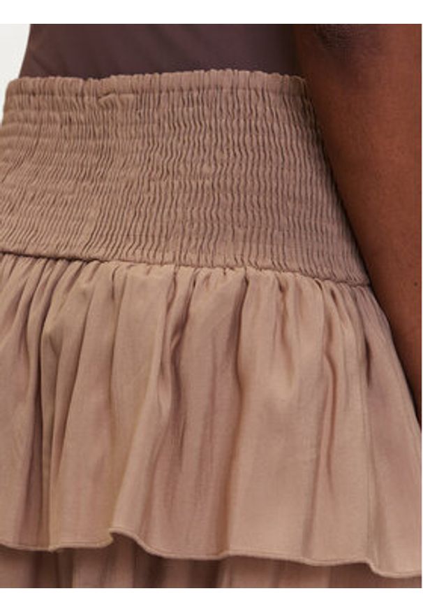 Vero Moda Spódnica mini Clara 10336425 Beżowy Regular Fit. Kolor: beżowy. Materiał: wiskoza