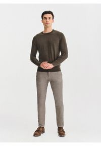 Pako Lorente - PAKO LORENTE – Brązowy sweter męski o-neck. Okazja: na co dzień. Kolor: brązowy, zielony. Materiał: poliester, wiskoza. Sezon: jesień. Styl: casual #7