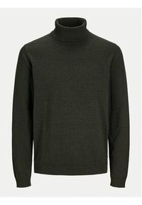 Jack & Jones Golf Basic 12258051 Zielony Regular Fit. Typ kołnierza: golf. Kolor: zielony. Materiał: bawełna #3