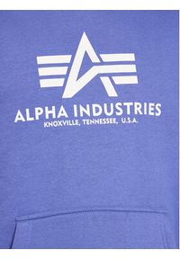 Alpha Industries Bluza Basic 178312 Fioletowy Regular Fit. Kolor: fioletowy. Materiał: bawełna