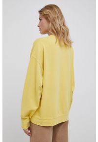 Billabong bluza damska kolor żółty gładka. Kolor: żółty. Materiał: dzianina. Długość rękawa: długi rękaw. Długość: długie. Wzór: gładki