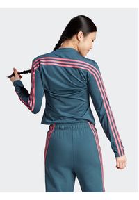 Adidas - adidas Bluzka IU3073 Turkusowy Slim Fit. Kolor: turkusowy. Materiał: syntetyk