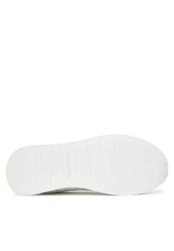 Calvin Klein Sneakersy Low Prof Runn Laceup Mono HM0HM01896 Biały. Kolor: biały. Materiał: skóra