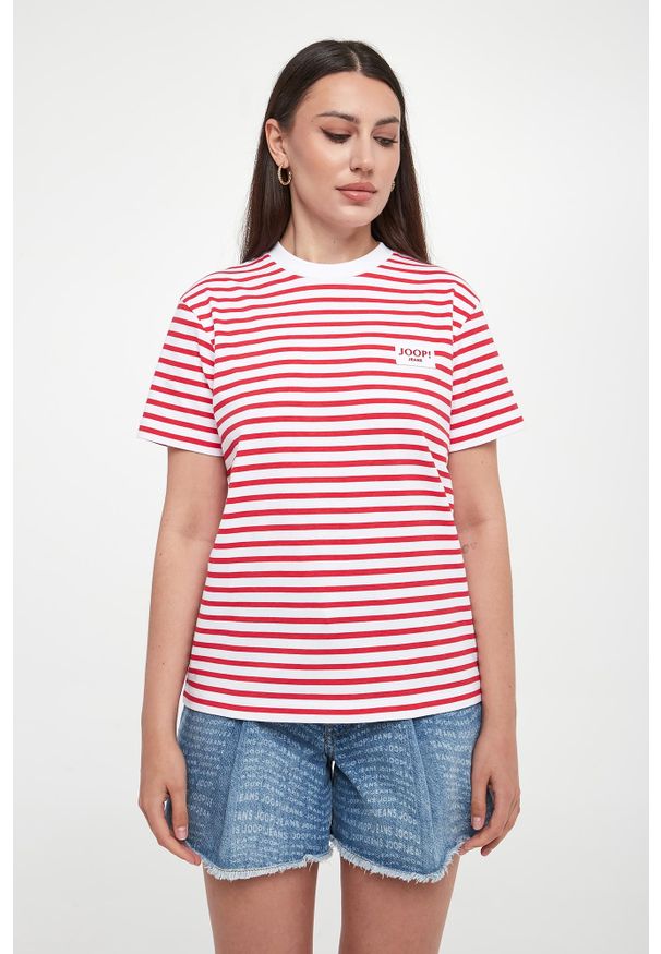 JOOP! Jeans - T-shirt damski w paski Teele JOOP! JEANS. Wzór: paski
