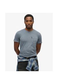 Koszulka z kieszonką Superdry Classic Essential. Kolor: niebieski
