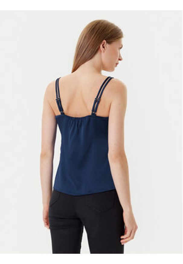 Morgan Top 242-OLAFI Niebieski Slim Fit. Kolor: niebieski. Materiał: syntetyk