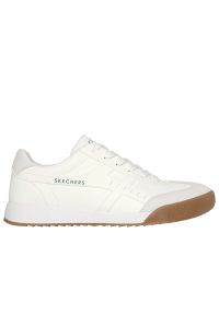 skechers - Buty Skechers Zinger Manzanilla Totale 183280WHT - białe. Zapięcie: sznurówki. Kolor: biały. Materiał: guma, zamsz, skóra, syntetyk. Szerokość cholewki: normalna. Model: Skechers Sport