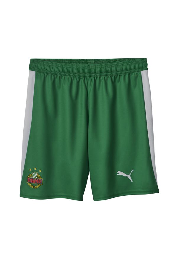 Puma - Męskie szorty SK Rapid Wiedeń 25/26 PUMA White Sport Green. Kolor: zielony, biały, wielokolorowy. Sport: fitness