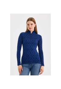 WOOLONA - Bluza termoaktywna Woolona Venus z Długim Rękawem 100% Merino. Kolor: niebieski. Materiał: wełna. Długość rękawa: długi rękaw. Długość: długie