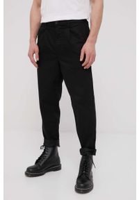 Only & Sons spodnie męskie kolor czarny proste. Okazja: na co dzień. Kolor: czarny. Materiał: tkanina. Wzór: gładki. Styl: casual