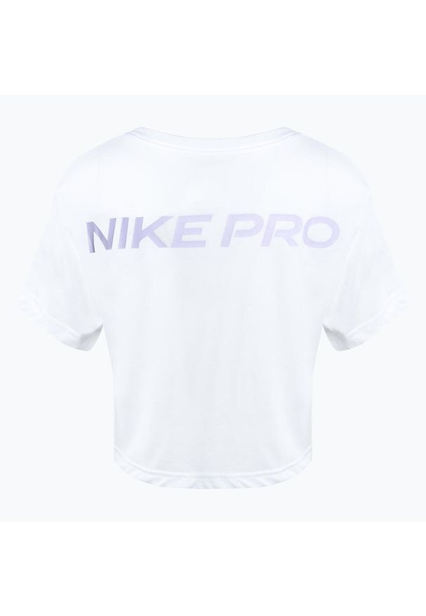 Koszulka treningowa damska Nike Dri-Fit Pro. Kolor: biały. Technologia: Dri-Fit (Nike)